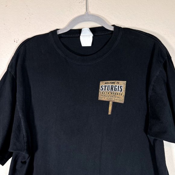 Sturgis Motorcycle Rally Graphic T-shirt Size XL Short Sleeve Black 2005 Vintage - Picture 5 of 9